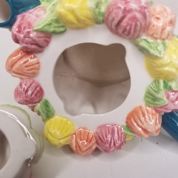 Cranbury Square March Miniature Teapot Tip-Toe Through The Tulips Floral Teapot - Picture 9 of 13